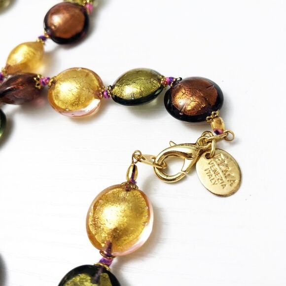 Elma Venezia Italy Art Glass Necklace - Picture 4 of 8